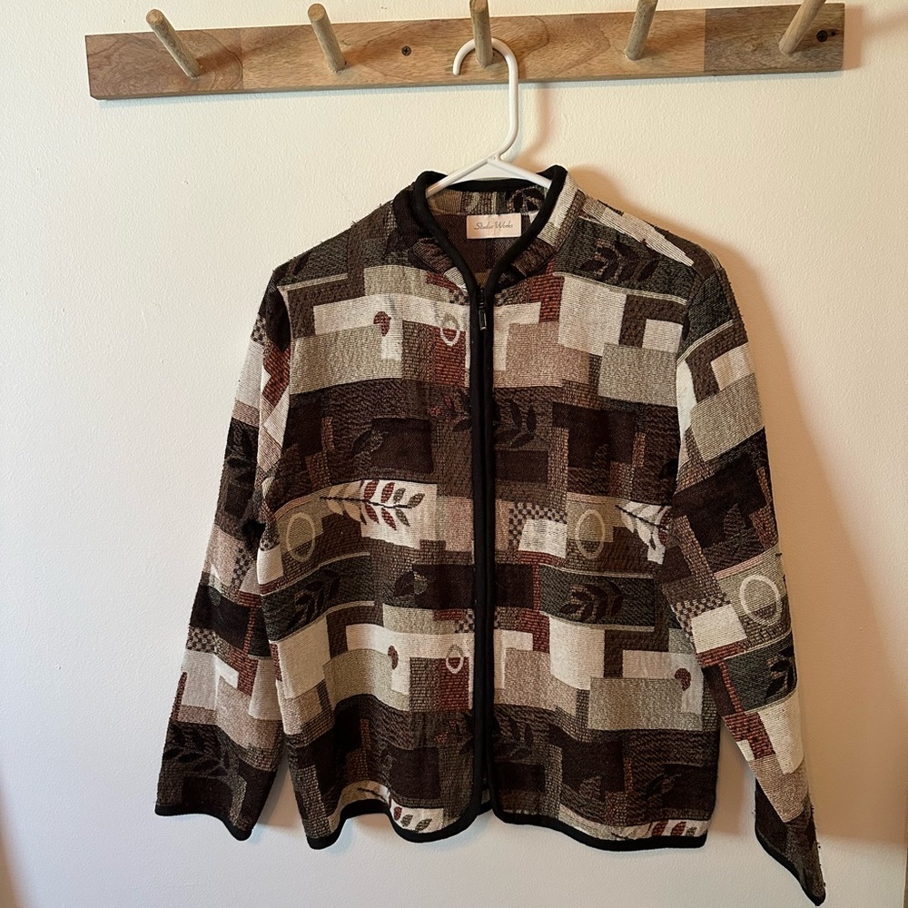 Studio Works Men's Patchwork Jacket - Brown And C… - image 1